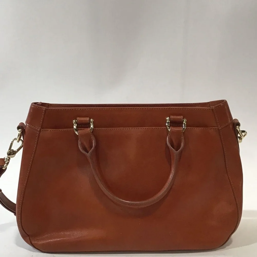 Women’s Brahmin Smooth Brown Leather Satchel Bag
